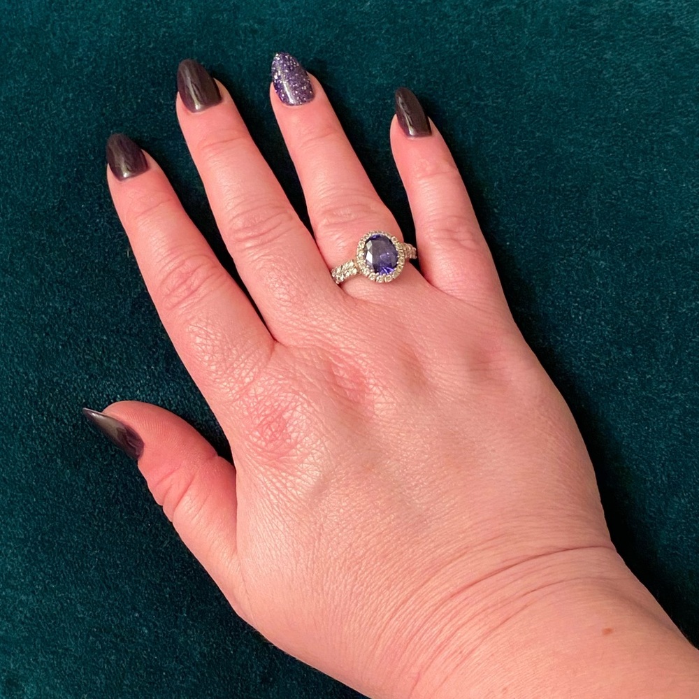 QVC Diamonique Sterling Silver Ring - Picture 2 of 16
